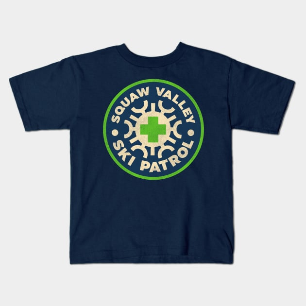 Squaw Valley Ski Patrol Kids T-Shirt by darklordpug